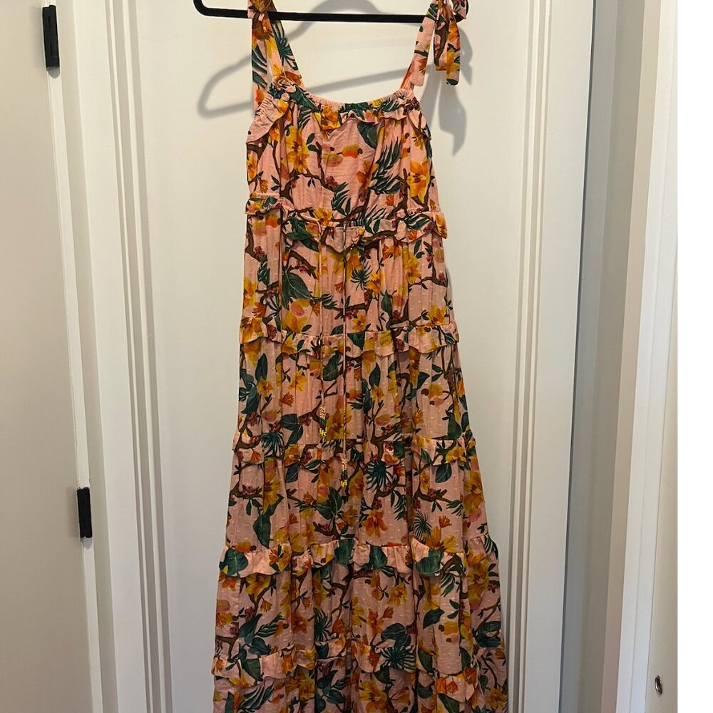 Farm Rio Square-Neck Tiered-Maxi Dress - Picture 4 of 4
